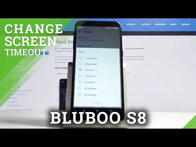 'Video thumbnail for How to Change Screen Timeout in BLUBOO S8 - Screen Timeout Settings'