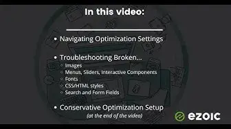 Video thumbnail for Using Ezoic Leap & Troubleshooting Optimization Settings for WordPress
