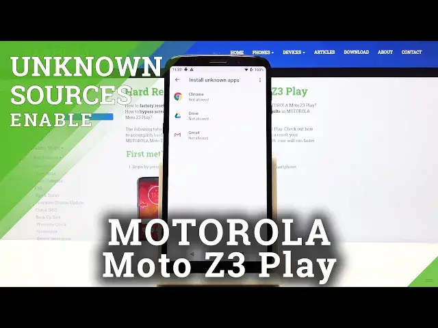 'Video thumbnail for How to Allow Unknown Sources in MOTOROLA Moto Z3 Play – Unknown Sources'