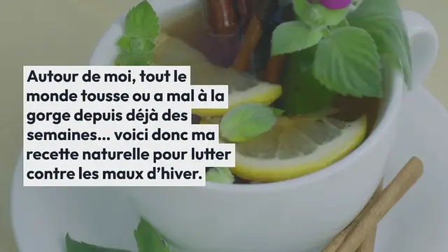 Video thumbnail for Tisane magique d’hiver au thym, citron et miel