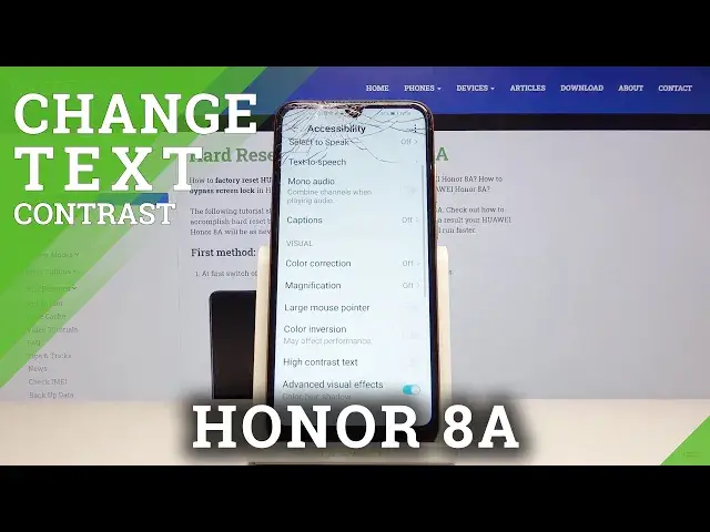 'Video thumbnail for How to Activate Hight Contrast Text in HONOR 8A – Change Contrast'