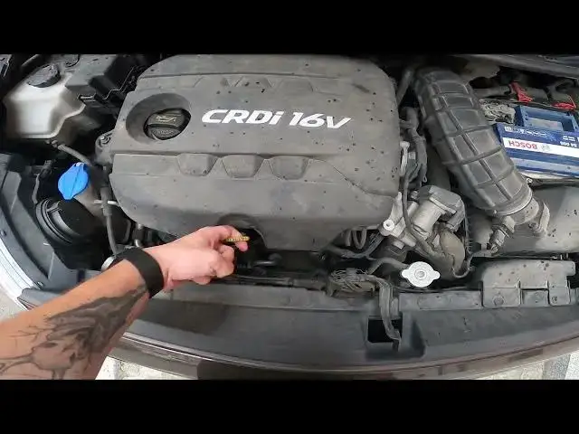 'Video thumbnail for Where is Engine Oil Level Dipstick in Kia Rio III ( 2011 – 2016 ) | Measure Engine Oil Level'