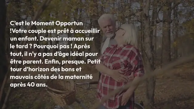 Video thumbnail for Les Avantages et Inconvénients d’Être Maman Après 40 Ans (Humour)