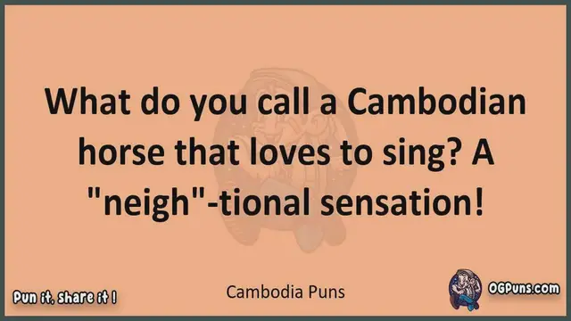 Video thumbnail for Cambodia - Jokes, Puns, Wordplays, and Laughter