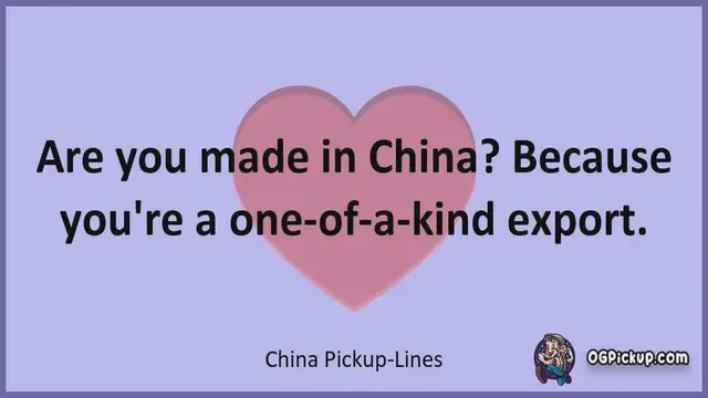 Video thumbnail for China - Pickup-Lines & Rizz for Him & for Her
