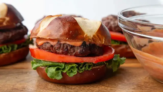 Video thumbnail for Ranch Burgers With Homemade "Kranch" Recipe