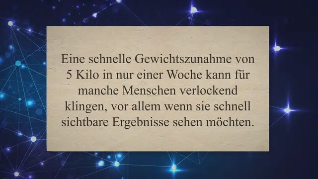 Video thumbnail for Kann man in einer Woche 5 Kilo zunehmen? (Wenn ja: Wie?)