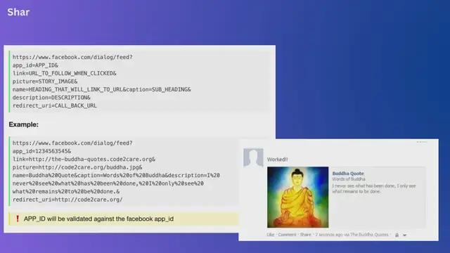 Video thumbnail for Share Story Feed on Facebook using URL