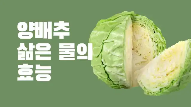 'Video thumbnail for 양배추 삶은 물의 효능 9가지, 위가 안좋은 분에게 추천'