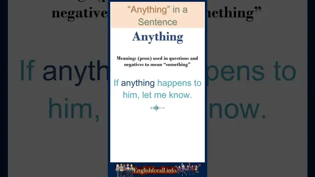 Video thumbnail for Anything Meaning | Anything in a Sentence | Most common words in English #Shorts