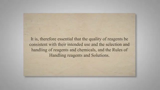 Video thumbnail for Selecting and Handling Reagents and other Chemicals in laboratory