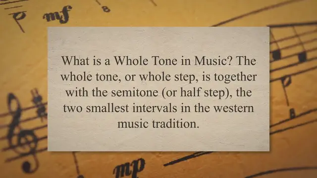Video thumbnail for What is a Whole Tone in Music?