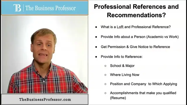 Video thumbnail for Professional References and Letters of Recommendation