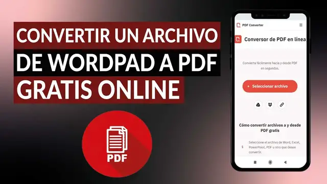 Video thumbnail for Cómo pasar o convertir un archivo de WORDPAD a PDF online
