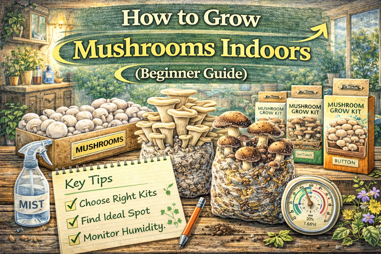 Video thumbnail for How to Grow Mushrooms Indoors (Beginner Guide)