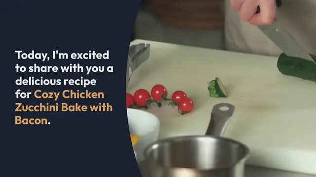 Video thumbnail for Cozy Chicken Zucchini Bake with Bacon Recipe