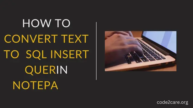 Video thumbnail for How to convert CSV File into SQL Query using Notepad++