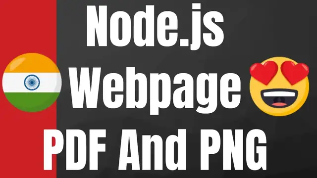 Video thumbnail for How to Convert Website to PDF and PNG Files Using Node.js Library Get Pdf Module Full Example