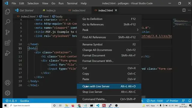 Video thumbnail for Javascript PDF.js Example to Count Pages of Local PDF Document Uploaded Using HTML5 Form in Browser
