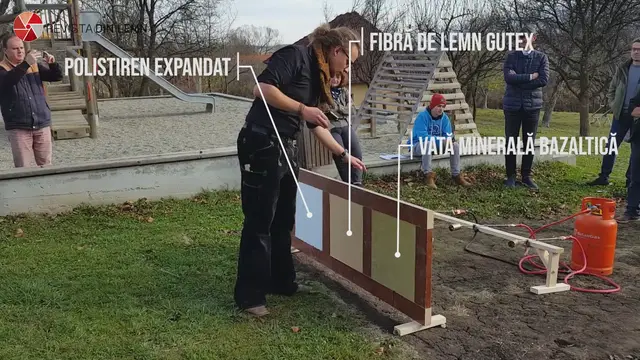 Video thumbnail for Test comparativ rezistență la foc izolații: polistiren, vată bazaltică, fibră de lemn Gutex