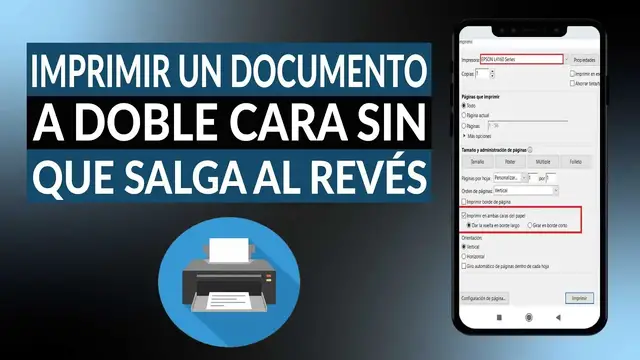 Video thumbnail for Cómo IMPRIMIR un documento PDF o WORD a DOBLE CARA sin que salga al revés