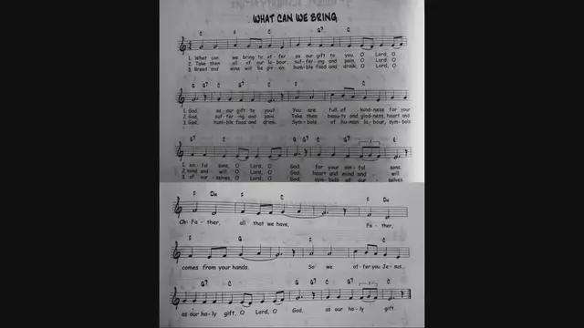 Video thumbnail for What Can We Bring - Catholic Mass Song Sheet Music