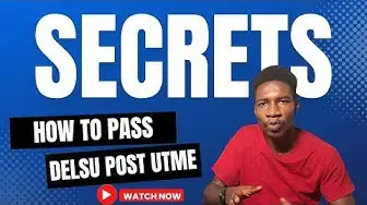 Video thumbnail for How to Prepare and Pass DELSU Post UTME Exam