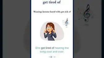 Video thumbnail for Get tired of meaning | get tired of sentences | Common English Idioms #shorts