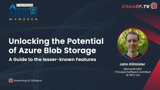 Video thumbnail for Azure User Group Sweden: Unlocking the Potential of Azure Blob Storage