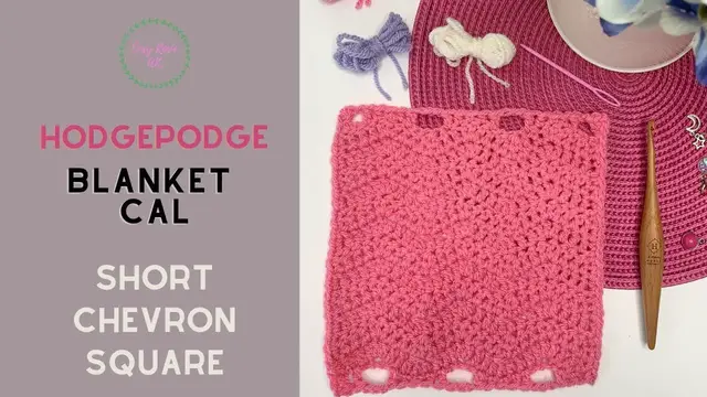 Video thumbnail for Short Chevron Granny Square Pattern | Hodgepodge Blanket CAL