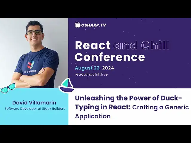 Video thumbnail for Unleashing the Power of Duck-Typing in React: Crafting a Generic Application by  David Villamarin
