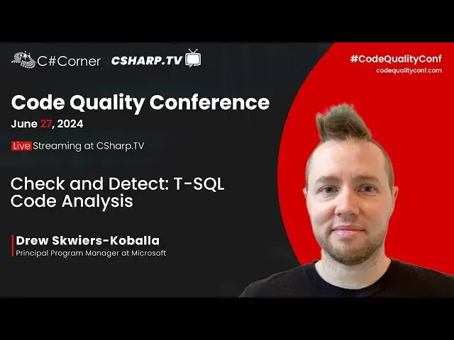 'Video thumbnail for Check and Detect  T SQL Code Analysis'
