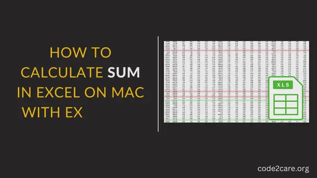 Video thumbnail for How to calculate SUM in Excel on Mac with Examples