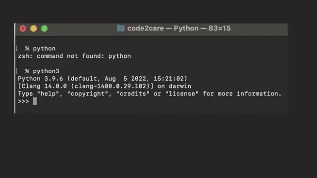Video thumbnail for fix - zsh command not found python