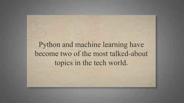 Video thumbnail for Why Python is used for Machine Learning?