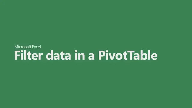 Video thumbnail for Cara Memfilter Data PivotTable