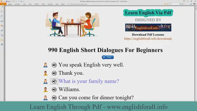 'Video thumbnail for English Questions and Answers For Daily Conversation - Part 01'