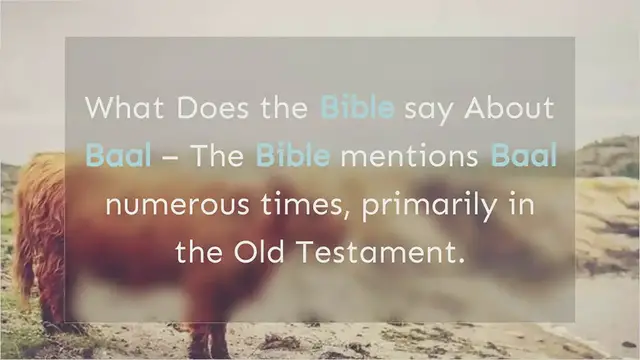 Video thumbnail for What The Bible Say about Baal