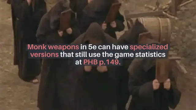 Video thumbnail for Best Monk Weapons 5e