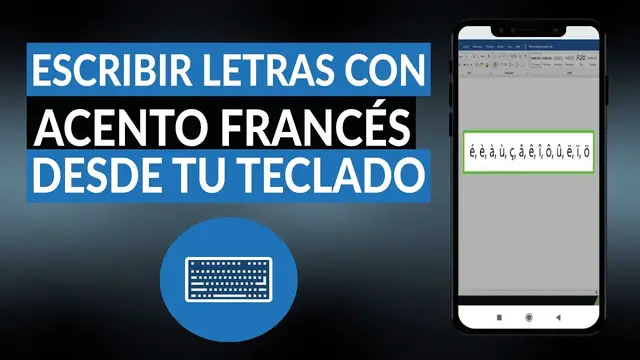 Video thumbnail for ¿Cómo escribir letras con ACENTO FRANCÉS desde tu teclado? - Atajos de escritura