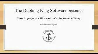 Video thumbnail for How to Prepare a Film And Reels For Sound Editing (Case Study)