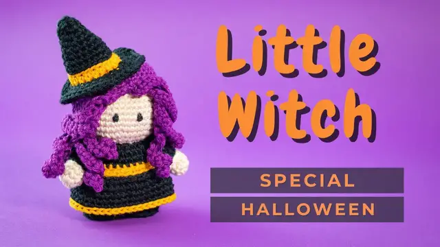 Video thumbnail for Halloween Crochet toy - How to crochet Amigurumi Witch doll