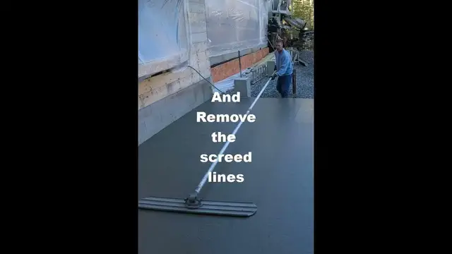 Video thumbnail for How To Bull Float Concrete For Beginners #Shorts