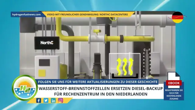 Video thumbnail for [German] Hydrogen fuel cells to replace diesel backup for data center in the Netherlands