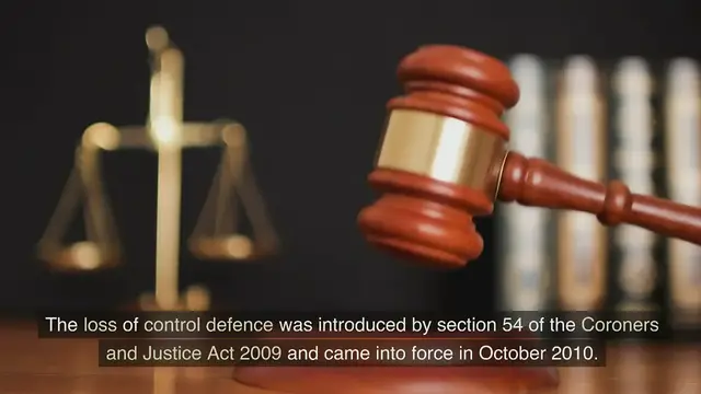 Video thumbnail for Voluntary manslaughter - Loss of control - www.e-lawresources.co.uk