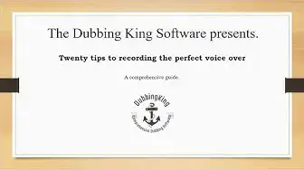 Video thumbnail for 20 Tips To Recording The Perfect Voice Over (Case Study)