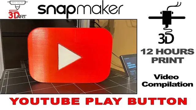 'Video thumbnail for YouTube Play Button 3d Print Time lapse (Snapmaker 2.0 A350)'