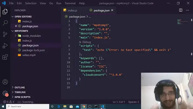 Video thumbnail for Node.js CloudConvert API Mp4 to Mp3 Full Web Application Project For Beginners 2020