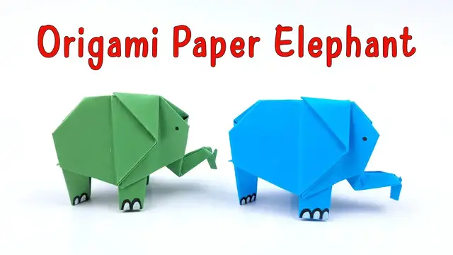Video thumbnail for How to Make Origami Paper Elephant/DIY Easy Origami Paper Crafts