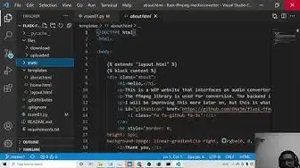 Video thumbnail for Python 3 Flask MP3 Audio or Sound Converter Using FFMPEG Library in Browser Using HTML5 & Javascript